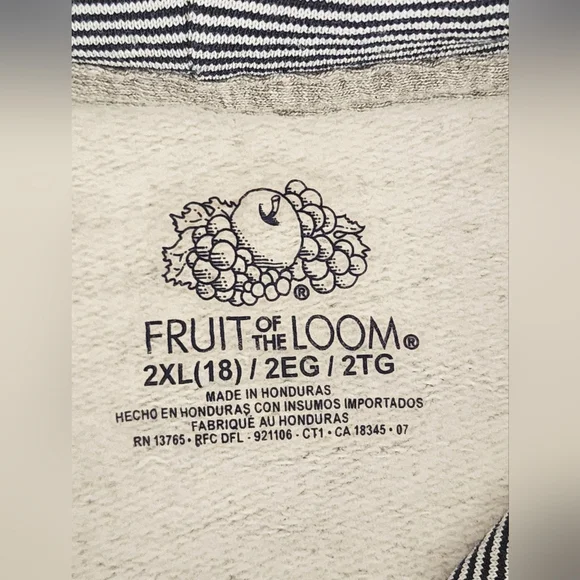 Fruit of the Loom Youth Boys Fleece Pullover Hoodie Sweatshirt Size XL (18) - Picture 5 of 11